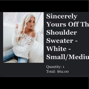 EN CREME- off the shoulder sweater